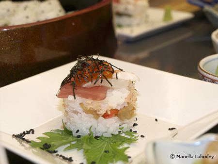 Sushi in Türmchenform